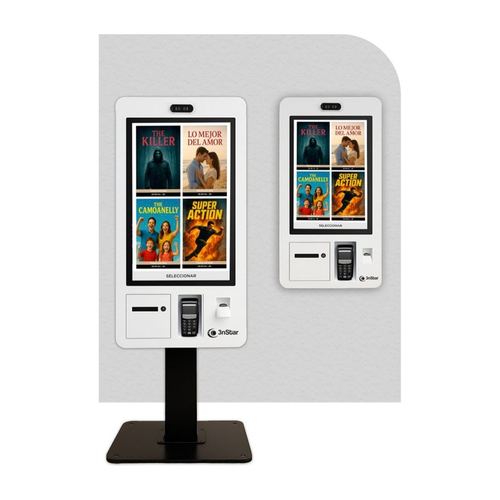 [K724-A10-432-PS] Kiosco de autoservicio K7 23,8" Android 14 con impresora y lector 2D